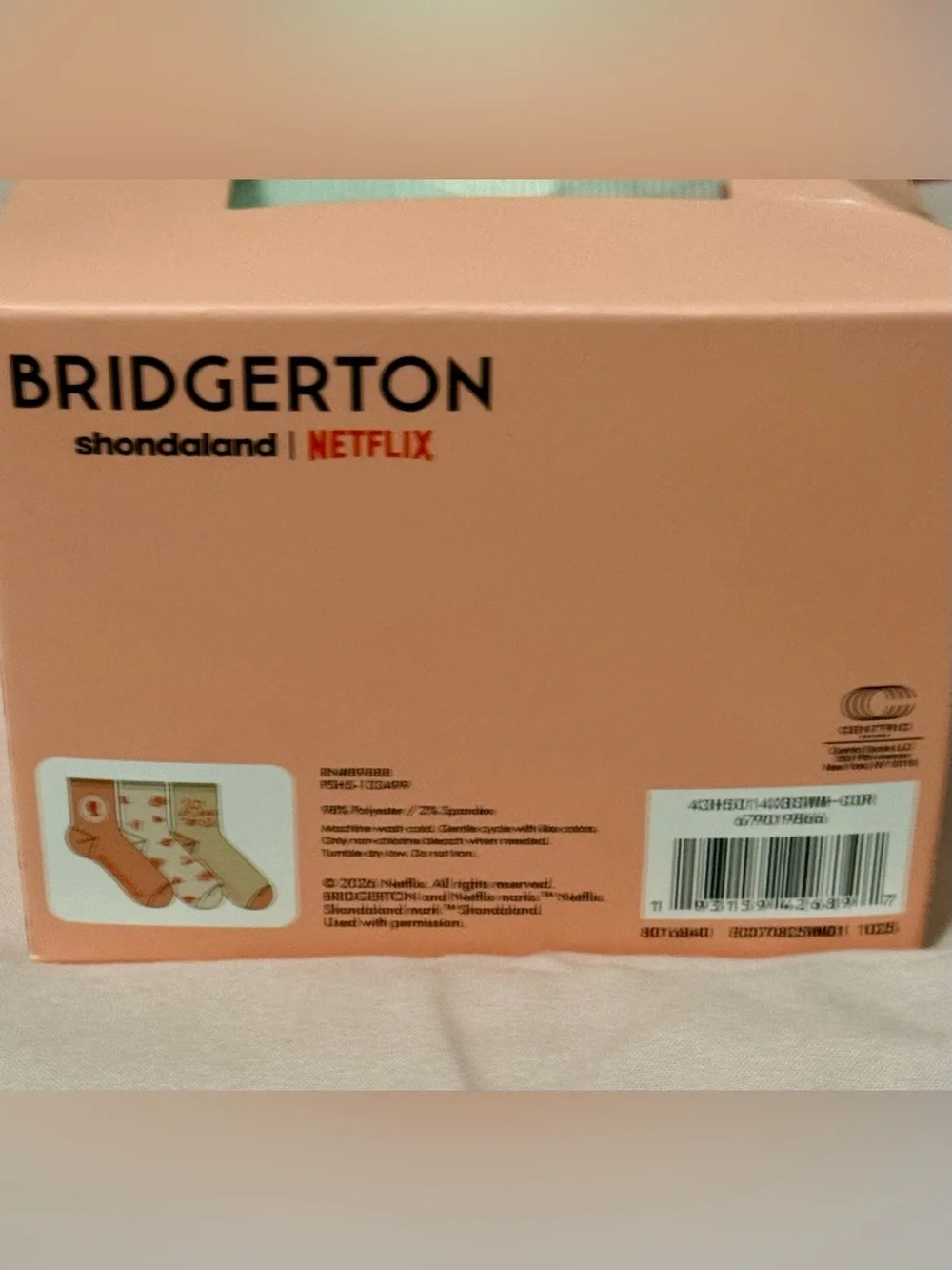 Bridgerton, 3 pack Shortie Crew Socks , NWT,  Size 4-10